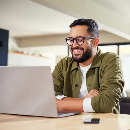 Man working on computer