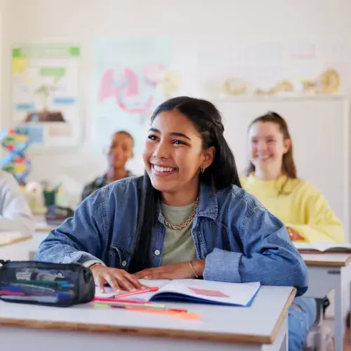 Student at desk